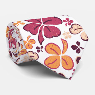 Corbata Red Lucky Shamrock Clover St. Patrick's Day