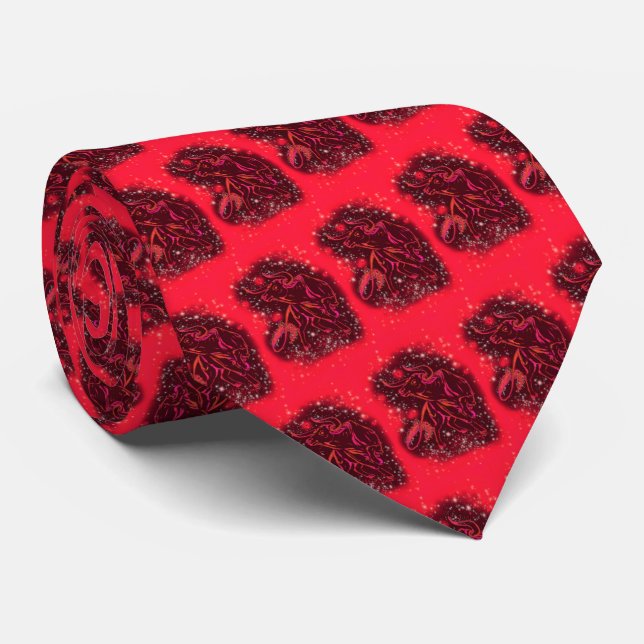 Corbata Red Neck Tie Running Bulls (Enrollado)
