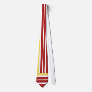 Corbata Red, Oro, White Retro Checkerboard
