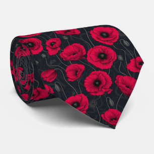 Corbata Red Poppies