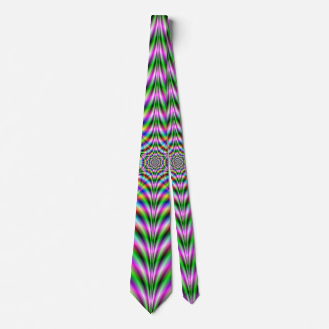 Corbata Red Psicodélica De Doce Puntos (Anverso)