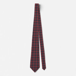 Corbata Red Rose Blue Black Plaid Tartan Neck Tie