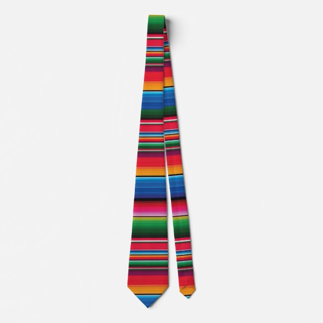 Corbata Red Serape Saltillo traditional mexican blanket (Anverso)