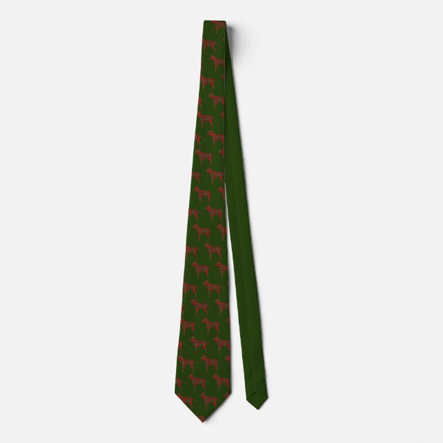 Corbata Red Stewart Plaid Dog (Anverso)