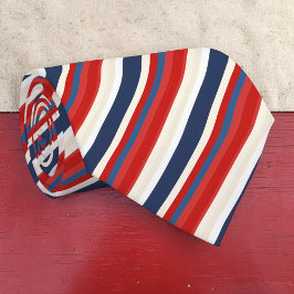 Corbata Red, White and Blue Striped Patriotic Necktie