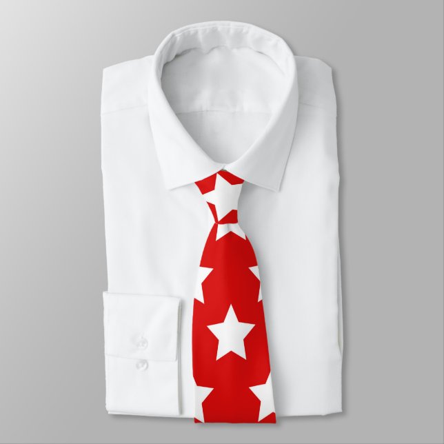 Corbata Red & White Stars Retro Neck Tie (Atado)