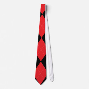 Corbata Red y Black Argyle Tie