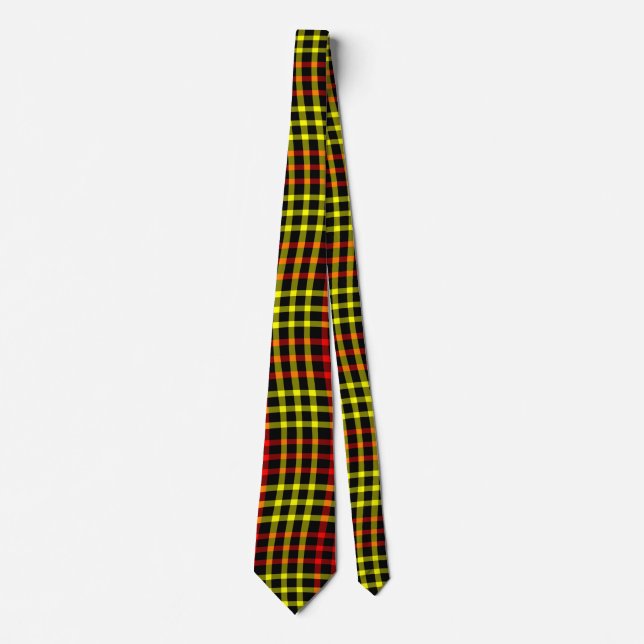 Corbata Red Yellow Plaid Checker Seamless Pattern (Anverso)