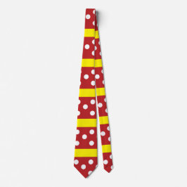 Corbata Red Yellow Polka Dot Stripes Pattern    