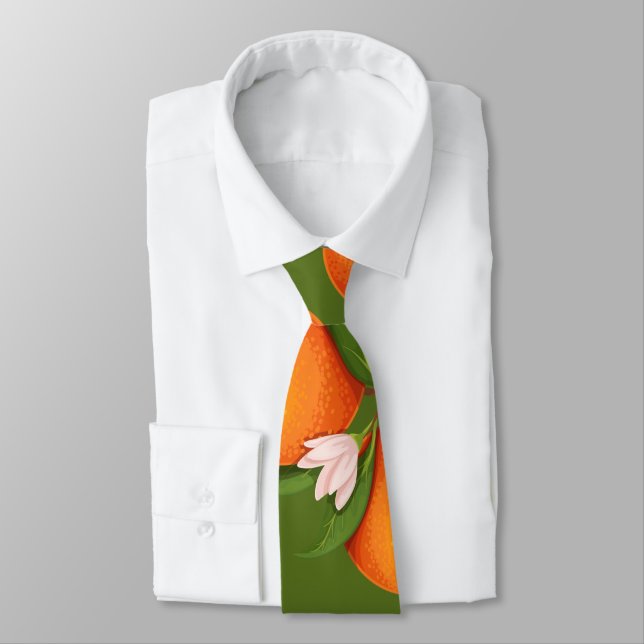 Corbata Refrescamiento del patrón de Naranjas grandes (Atado)