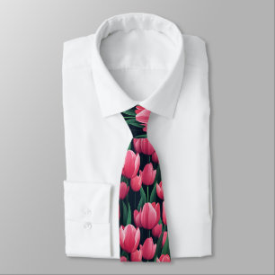 Corbata Regalo Bonito Flor de Tulipán para Novio