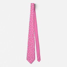 Corbata Regalo Chic Rosa Blanco Lunares para el Novio  