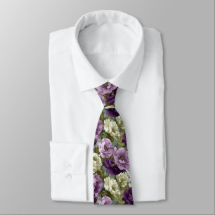 Corbata Regalo colorido de Navidad para él Flor de peonías