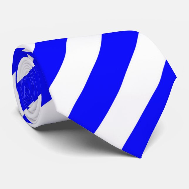 Corbata Regalo de franja azul para hombres (Enrollado)