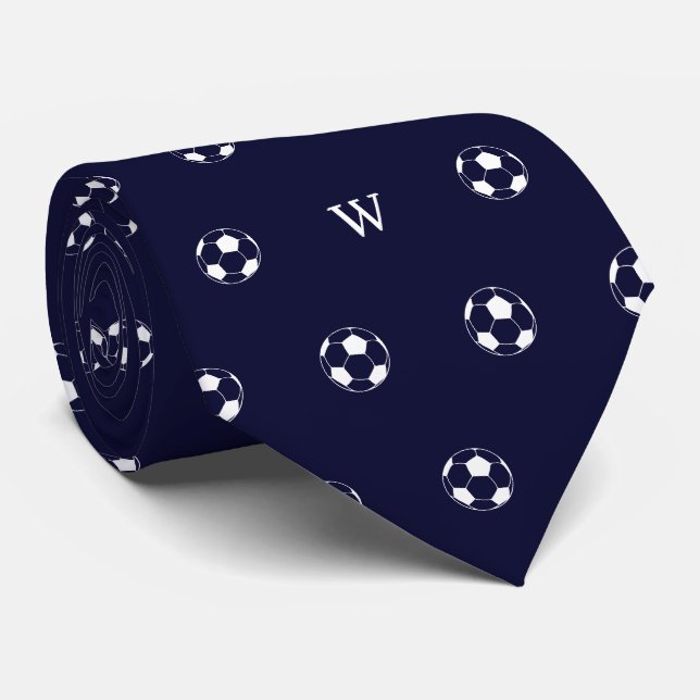 Corbata Regalo de iniciales monogramadas para amante del f (Enrollado)