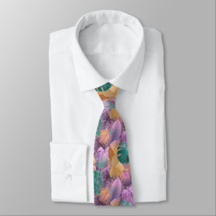 Corbata Regalo de Navidad artístico para papá floral tropi