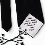 Corbata Regalo de Padre de Derecho de Bride Neck<br><div class="desc">En el día de tu boda, recuerda a tu suegro regalándole esta corbata personalizada de padre de la novia con un mensaje personalizado con tu nombre y fecha de boda. Introduzca el nombre y la fecha que se imprimirán en una sección personalizada. Alternativamente, sorprenderlo con este gesto dulce como regalo...</div>