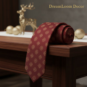 Corbata Regalo de patrón de copo de nieve de Navidad para
