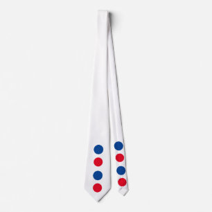 Corbata Regalo de puntos de colores de la bandera blanca a