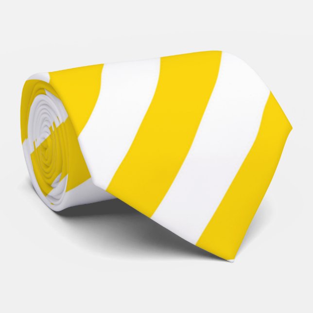 Corbata Regalo de tiras amarillas para hombres (Enrollado)