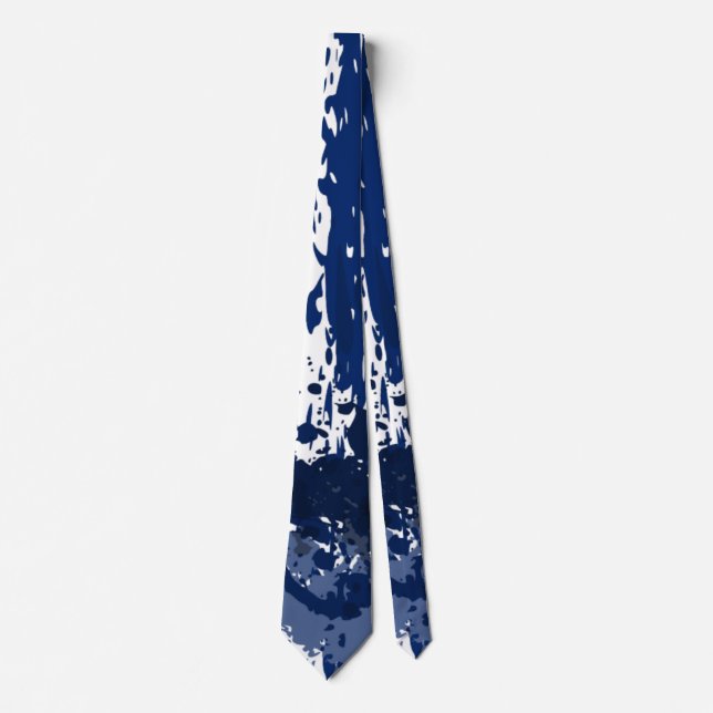 Corbata Regalo del Fiesta de la bandeja de pintura azul re (Anverso)