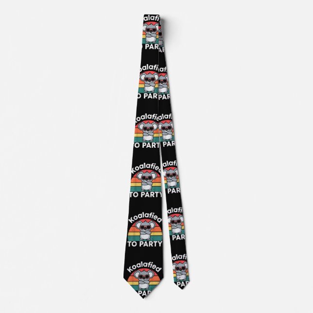 Corbata Regalo divertido de koala para fiestas (Anverso)