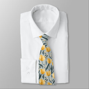 Corbata Regalo Elegante de Flor de Tulipán para Padrino