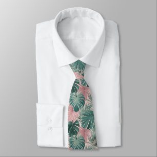 Corbata Regalo Elegante Para Novio Floral Tropical