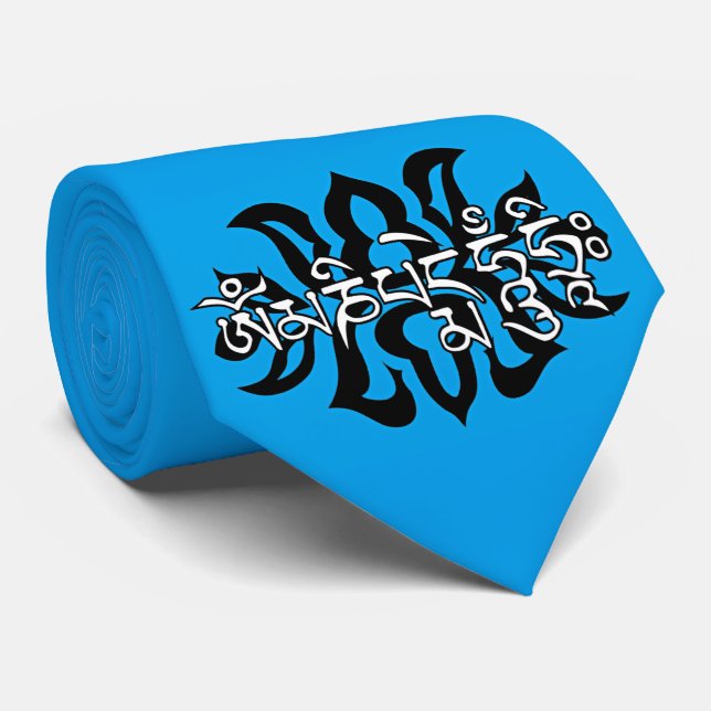 Corbata Regalo espiritual tibetano por sus Mamáes/Om en Pa (Enrollado)