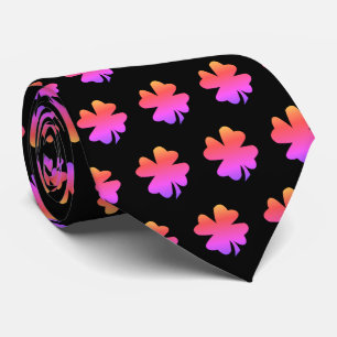 Corbata Regalo Favor del Día de San Patricio Rosa Trébol N
