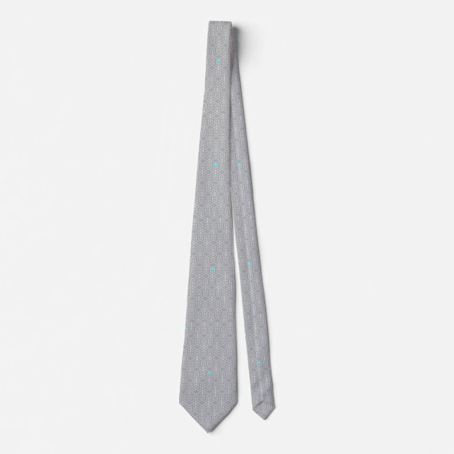 Corbata Regalo geométrico gris del modelo para el papá (Anverso)