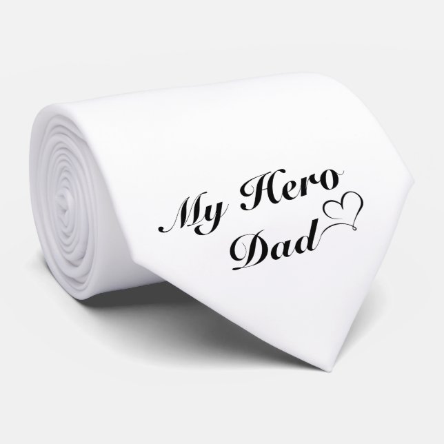 Corbata Regalo Mi Héroe Papá para el Estilo de Pad (Enrollado)