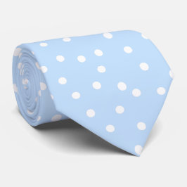 Corbata Regalo moderno para el novio con lunares azules y
