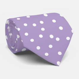 Corbata Regalo moderno para el novio con lunares blancos y