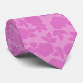 Corbata Regalo para el novio con estampado floral rosa