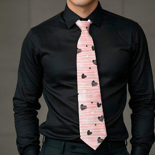 Corbata Regalo para él Texto de amor Corazón dibujado a ma