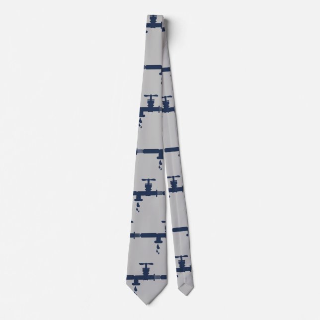 Corbata Regalo para padre profesión de fontanería (Anverso)