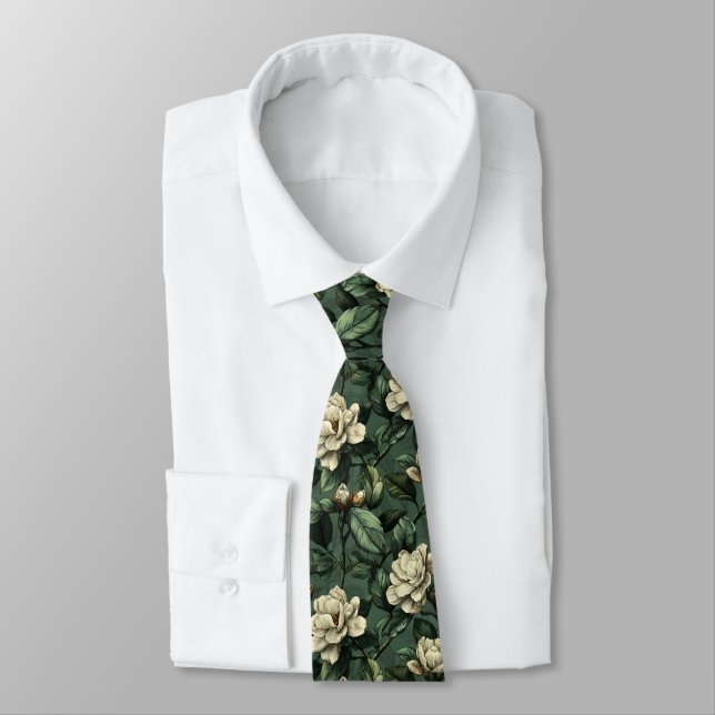 Corbata Regalos Adorables Para Hombres Gardenias Florales (Atado)