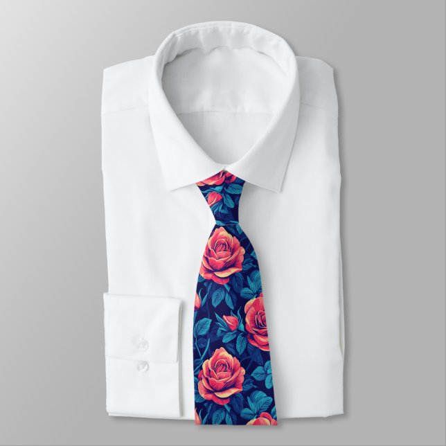 Corbata Regalos artísticos de San Valentín para él Rosa fl (Atado)
