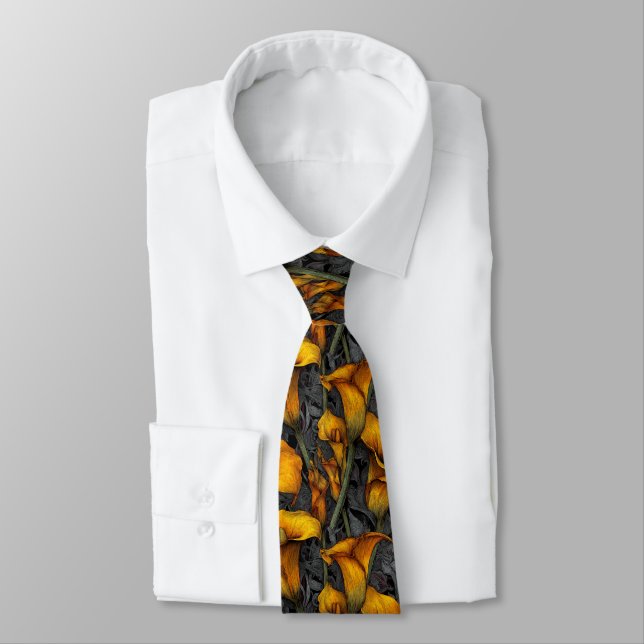 Corbata Regalos clásicos para él Flor de Lirios de Calla (Atado)