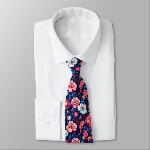 Corbata Regalos Coloridos Para Papá Floral Rosa
