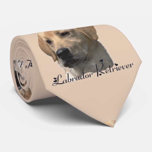 Corbata Regalos de arte de Labrador Amarillo (Enrollado)