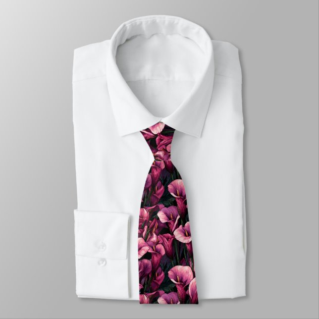 Corbata Regalos de cumpleaños artísticos para papá Lirios  (Atado)