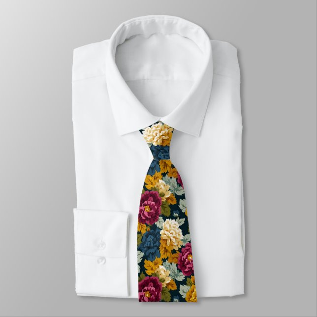 Corbata Regalos de cumpleaños audaces para papá Peonías (Atado)