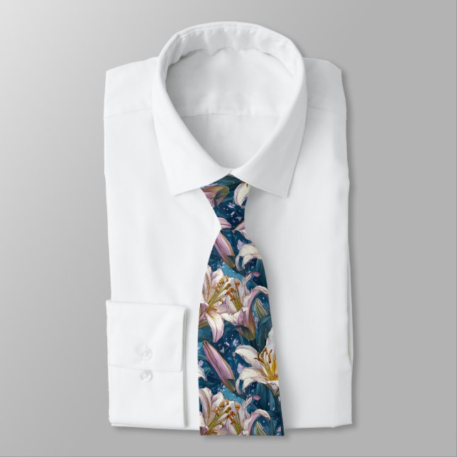 Corbata Regalos de San Valentín para hombres flores de lir (Atado)