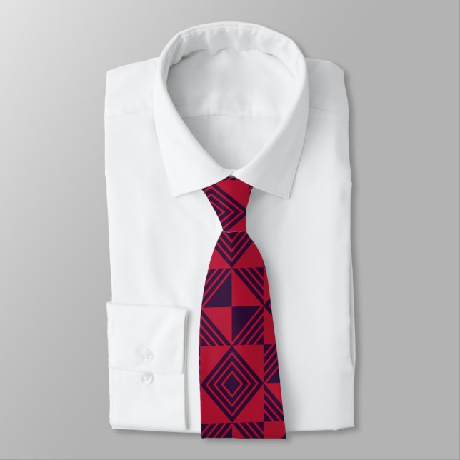 Corbata Regalos Elegantes para Papá Abstracto Geométrico   (Atado)
