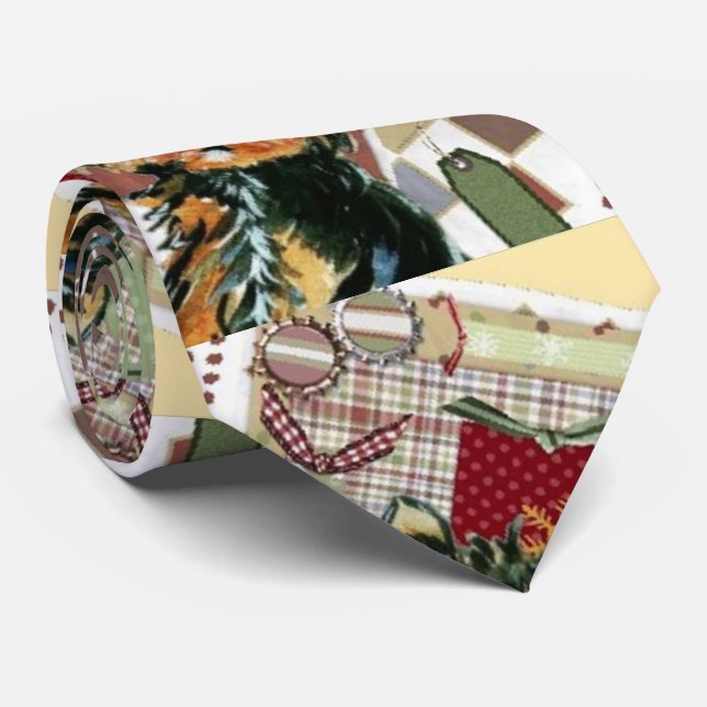 CORBATA REGALOS NAVIDEÑOS DE YORKIES (Enrollado)