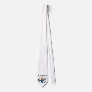 Corbata Regalos para hombre figura de palo que toca el tec