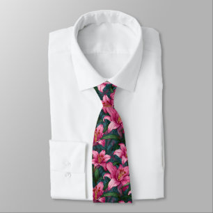 Corbata Regalos únicos para hombres Lirios Floral