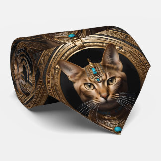 Corbata Reina del Nilo: Cleopatra el gato en la cabeza